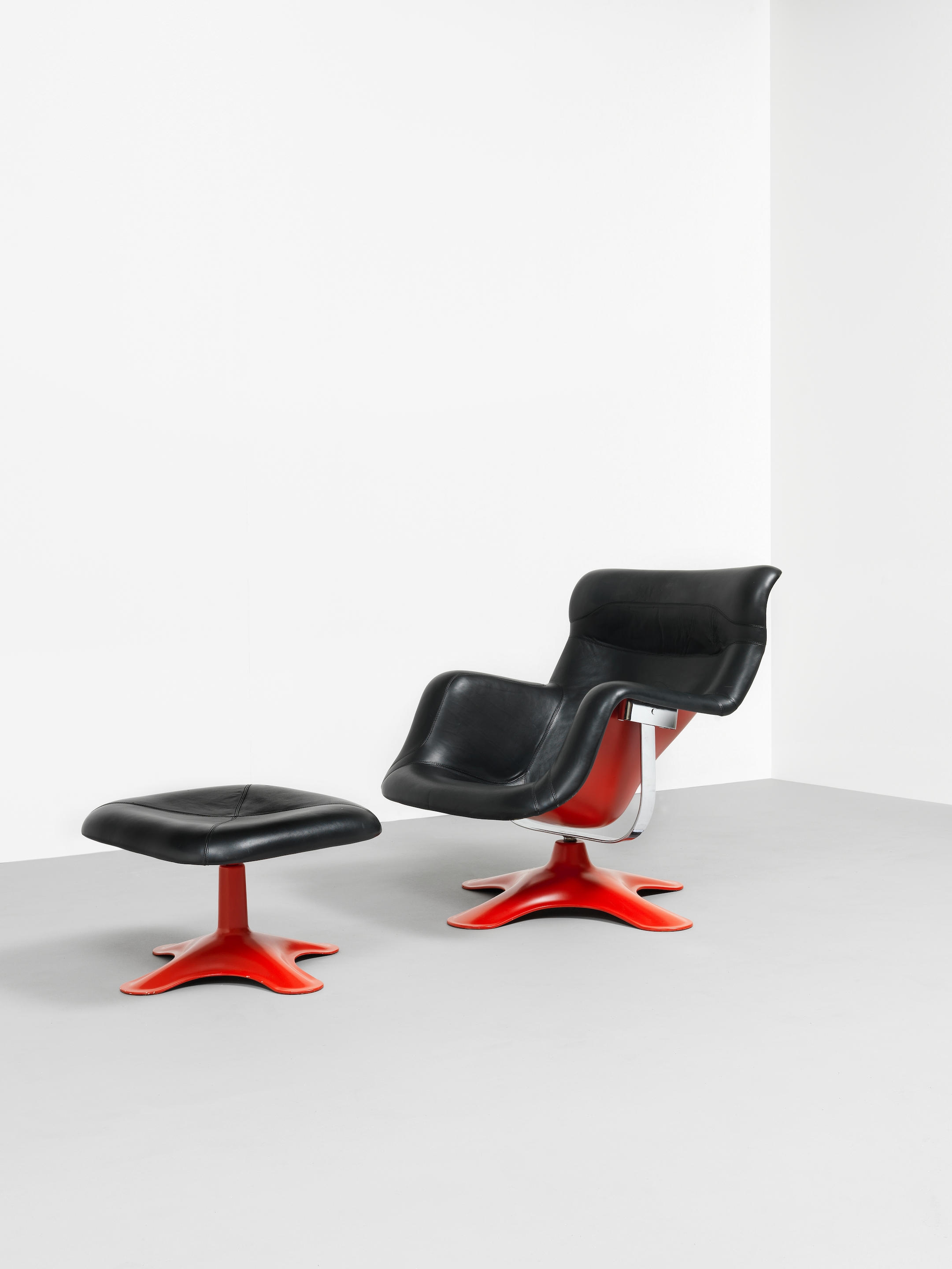 yrj-kukkapuro-karuselli-swivel-armchair-and-ottoman-mutualart