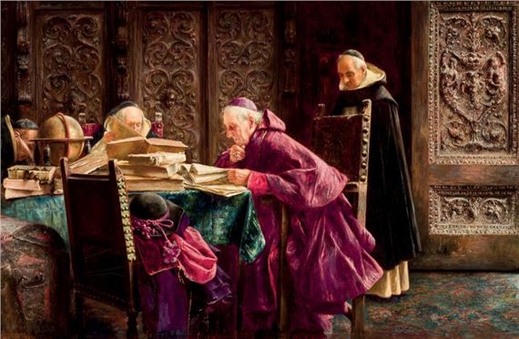 El cardenal en el archivo by José Gallegos y Arnosa