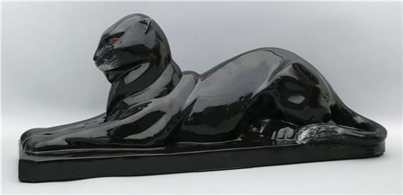 "Liegender Panther" by Marcel Guillard, um 1920