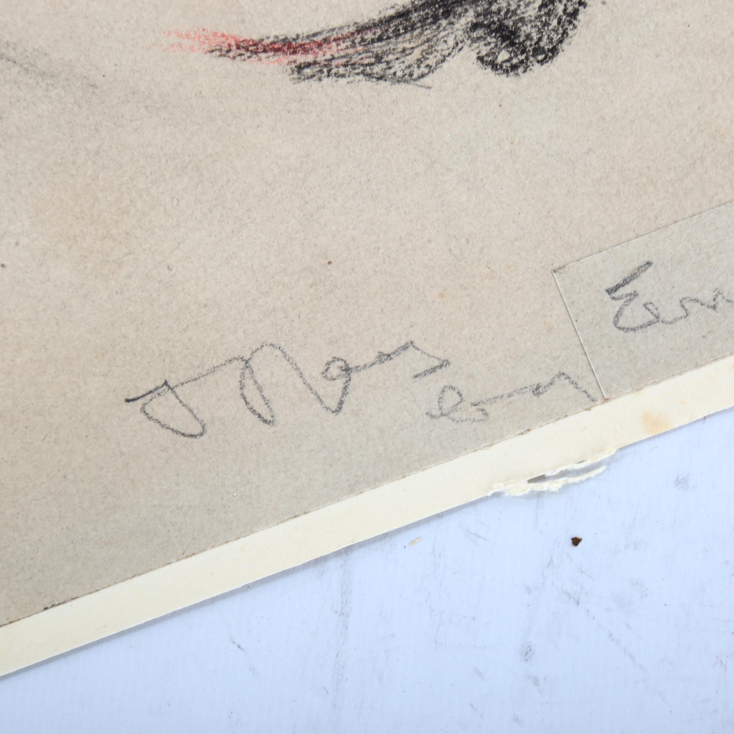 Artwork by Ernest Thesiger, portrait of Mary, Made of charcoal/crayon