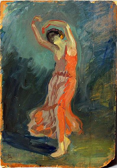 Studienhafte Darstellung einer Tänzerin by Ludwig von Hofmann