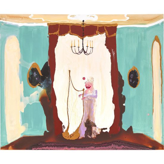 Lady with a harp by Genieve Figgis, Painted in 2018