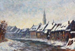 La ruelle sous la neige by Alexandre-Marie Guillemin