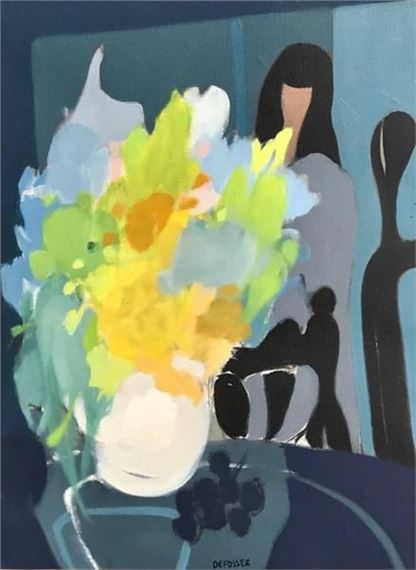 Bouquet et personnage by Alfred Defossez