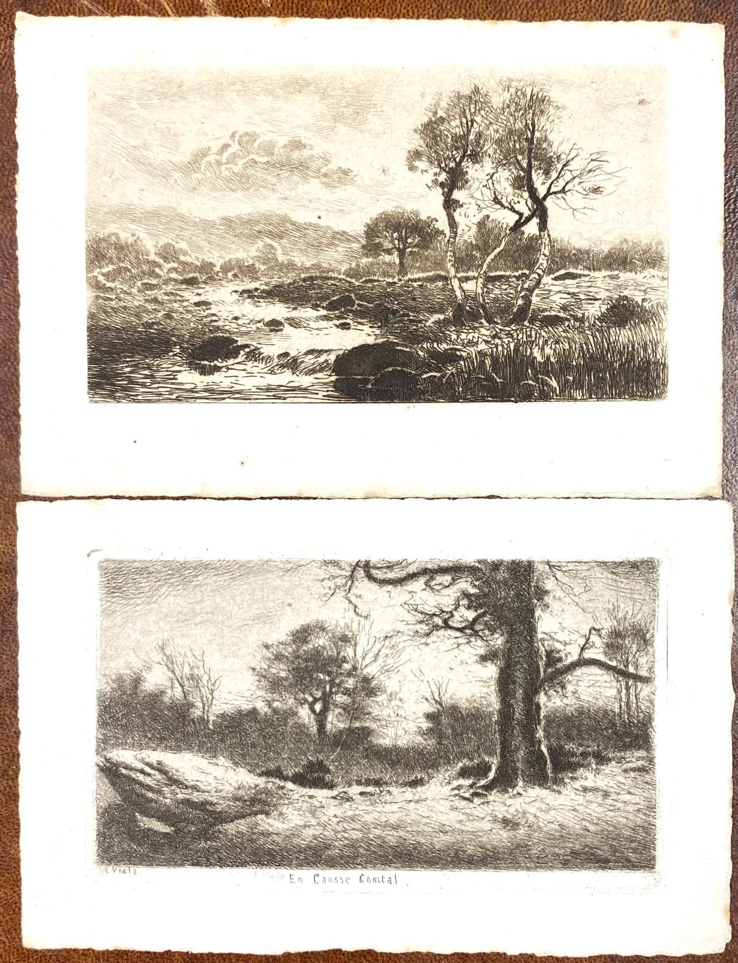 Artwork by Eugène Viala, En Causse Comtal, Made of Etching