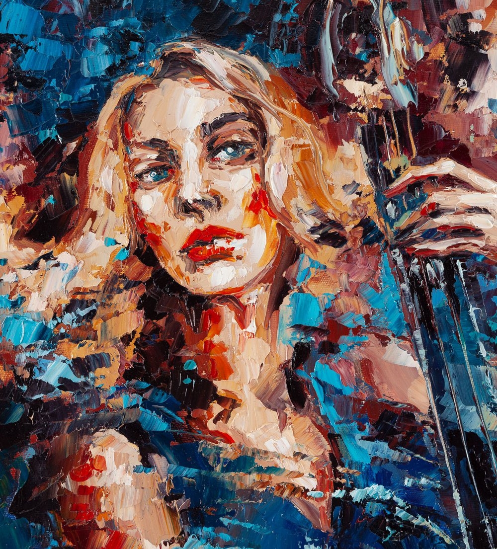 Artwork by Krystyna Róż-Pasek, Ocean of sounds, Made of oil/canvas