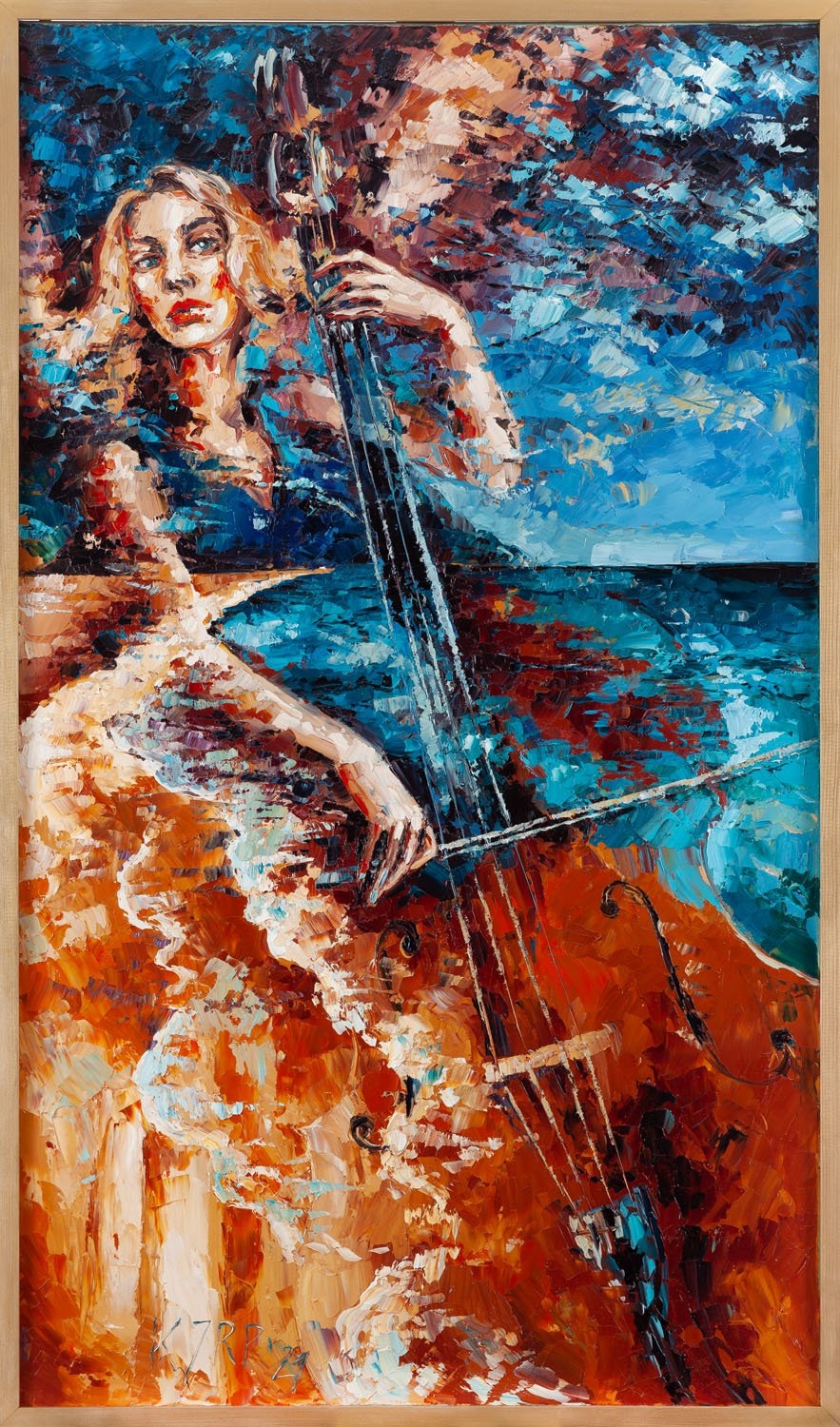 Artwork by Krystyna Róż-Pasek, Ocean of sounds, Made of oil/canvas
