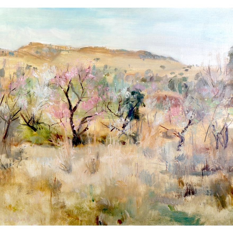 Artwork by Clement Serneels, LANDSCAPE WITH BLOSSOMING TREES, Made of oil on canvas