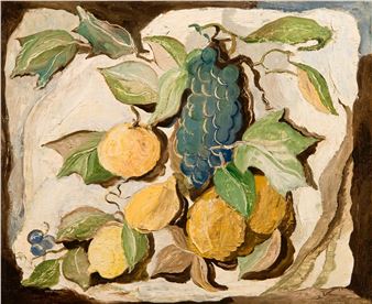 Still Life with Lemons and Grapes - Maria Aleksandrovna Lagorio