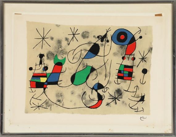 JOAN MIRO、COMPOSITION、海外版超希少レゾネ、新品額装付 Joan Miro ”Composition (Painting)” 額入り ポスター