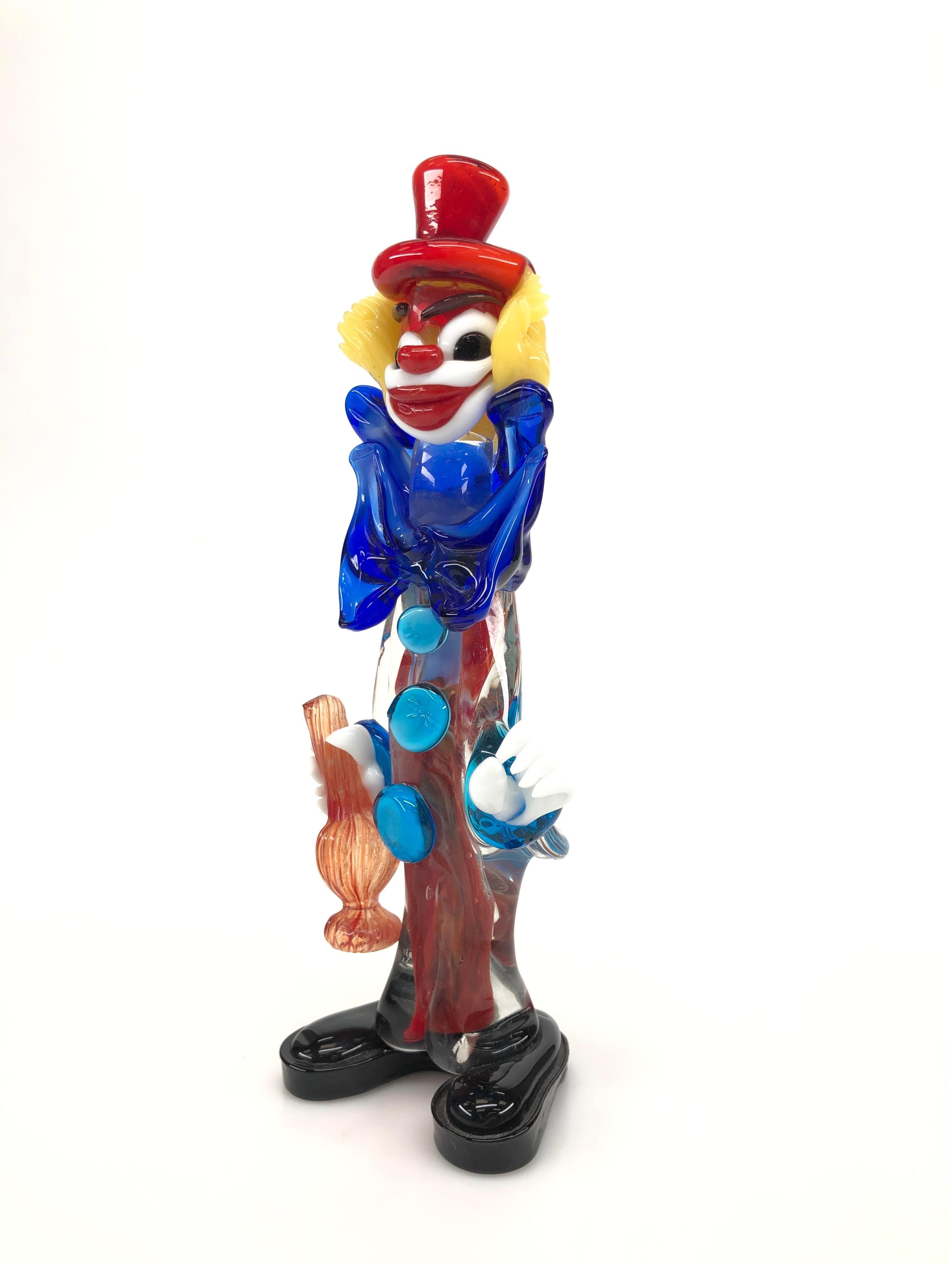 Murano | GLASS CLOWN SCULPTURE | MutualArt