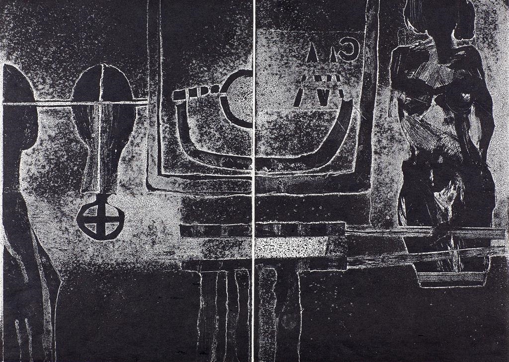 Artwork by Udo Sellbach, Untitled (Diptych), Made of etching