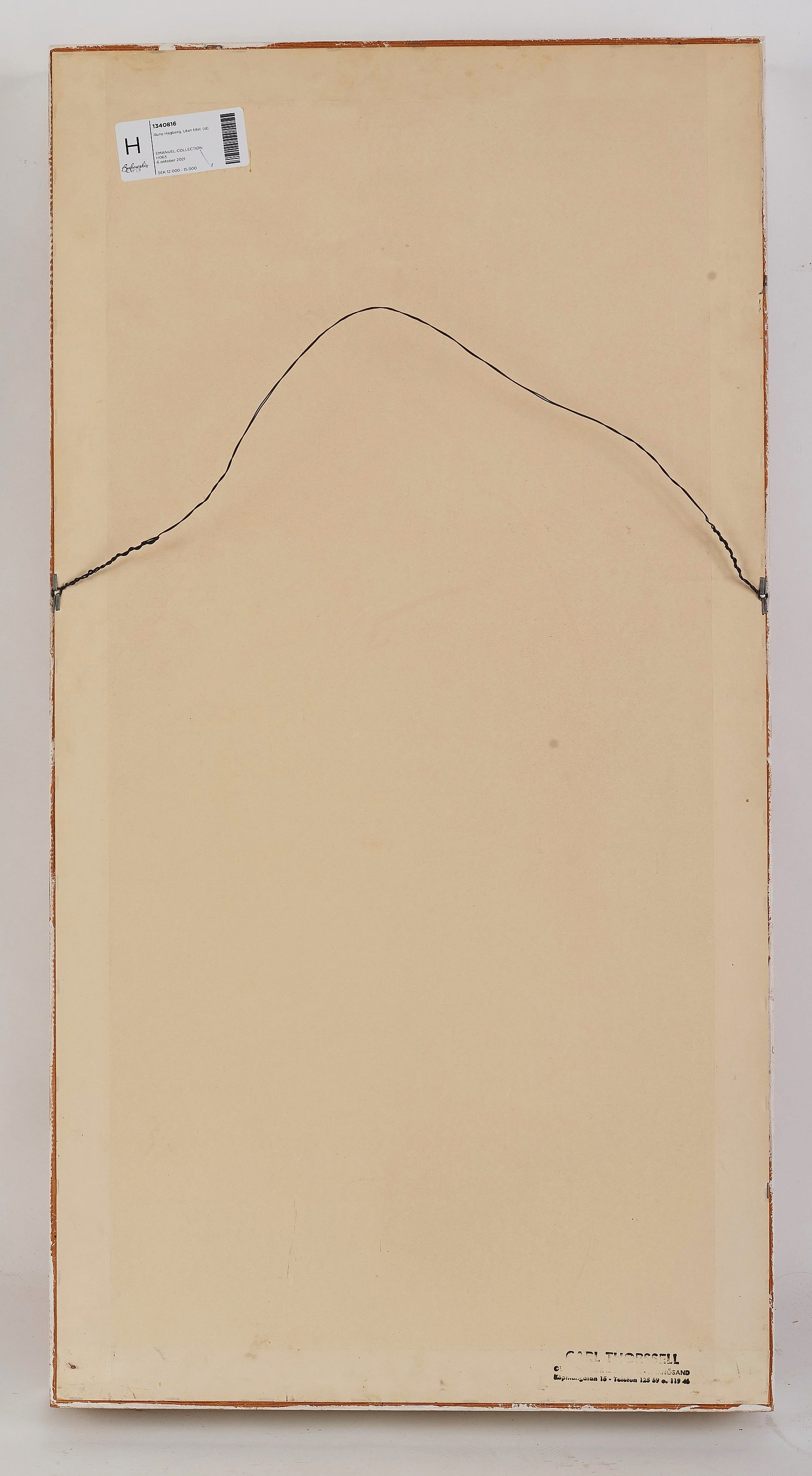 Artwork by Rune Hagberg, Untitled, Made of Mixed media, object in white wooden frame