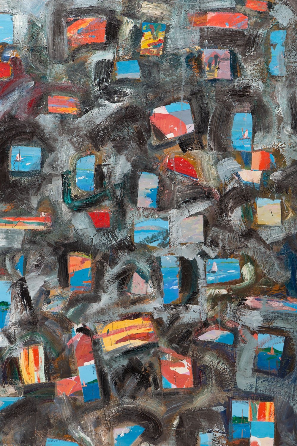 Artwork by Tomasz Ciecierski, Dejawue, Made of oil, collage/canvas