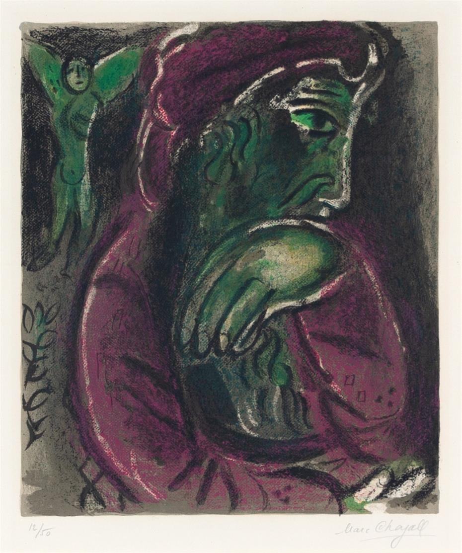 HIOB IN DER VERZWEIFLUNG by Marc Chagall, 1960