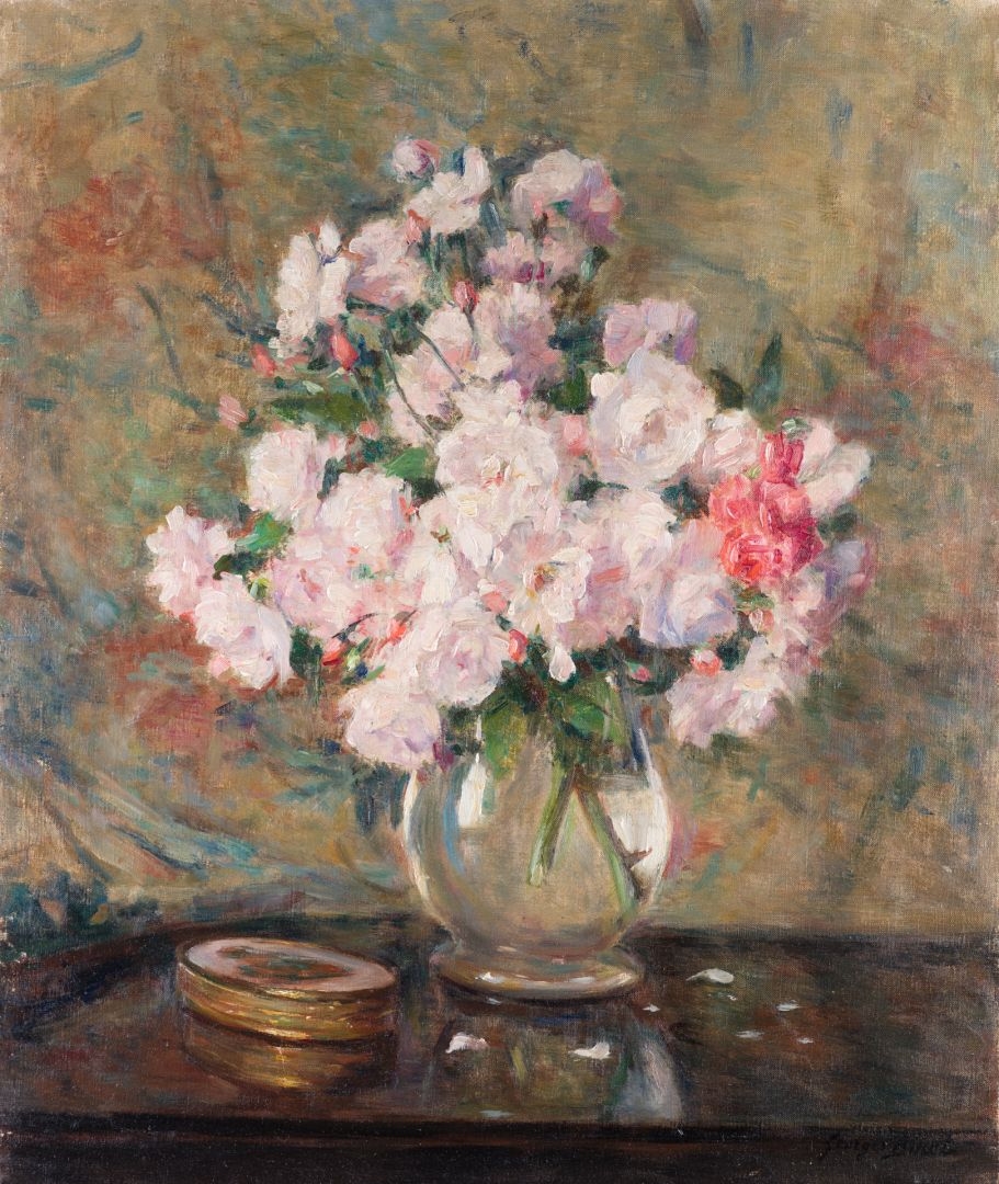 Georges Jules Ernest Binet | Vase de roses | MutualArt