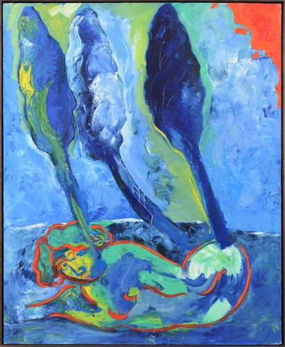 Fontana tra alberi by Mimmo Germanà, 1991