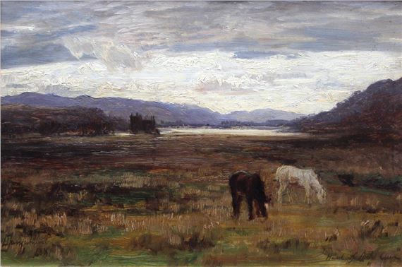 HEAD OF LOCH AWE by David Farquharson, dated 1881