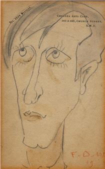 CARICATURE OF THE ARTIST AMBROSE - Francis Derwent Wood