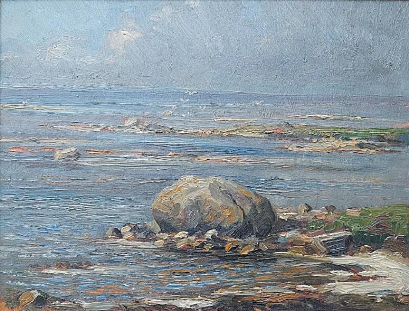 Artwork by Michael Bang-Sørensen, Scenery from Saltholm, Made of Oil on board