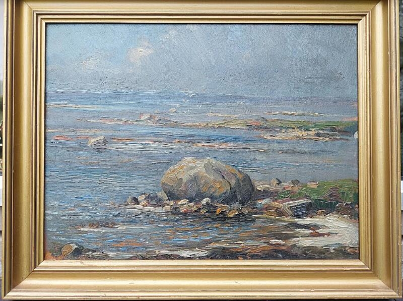 Artwork by Michael Bang-Sørensen, Scenery from Saltholm, Made of Oil on board