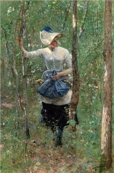 Gathering Wildflowers by Luis Jiménez y Aranda, 1889