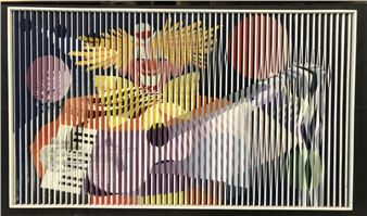 3-D Clown Accordian Painting - M. Ben-chaim