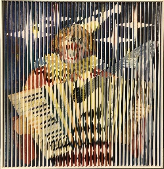3-D Clown Accordian Painting - M. Ben-chaim