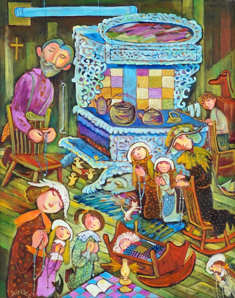 Nérée de Grâce | Prière en famille (Circa 1986) | MutualArt