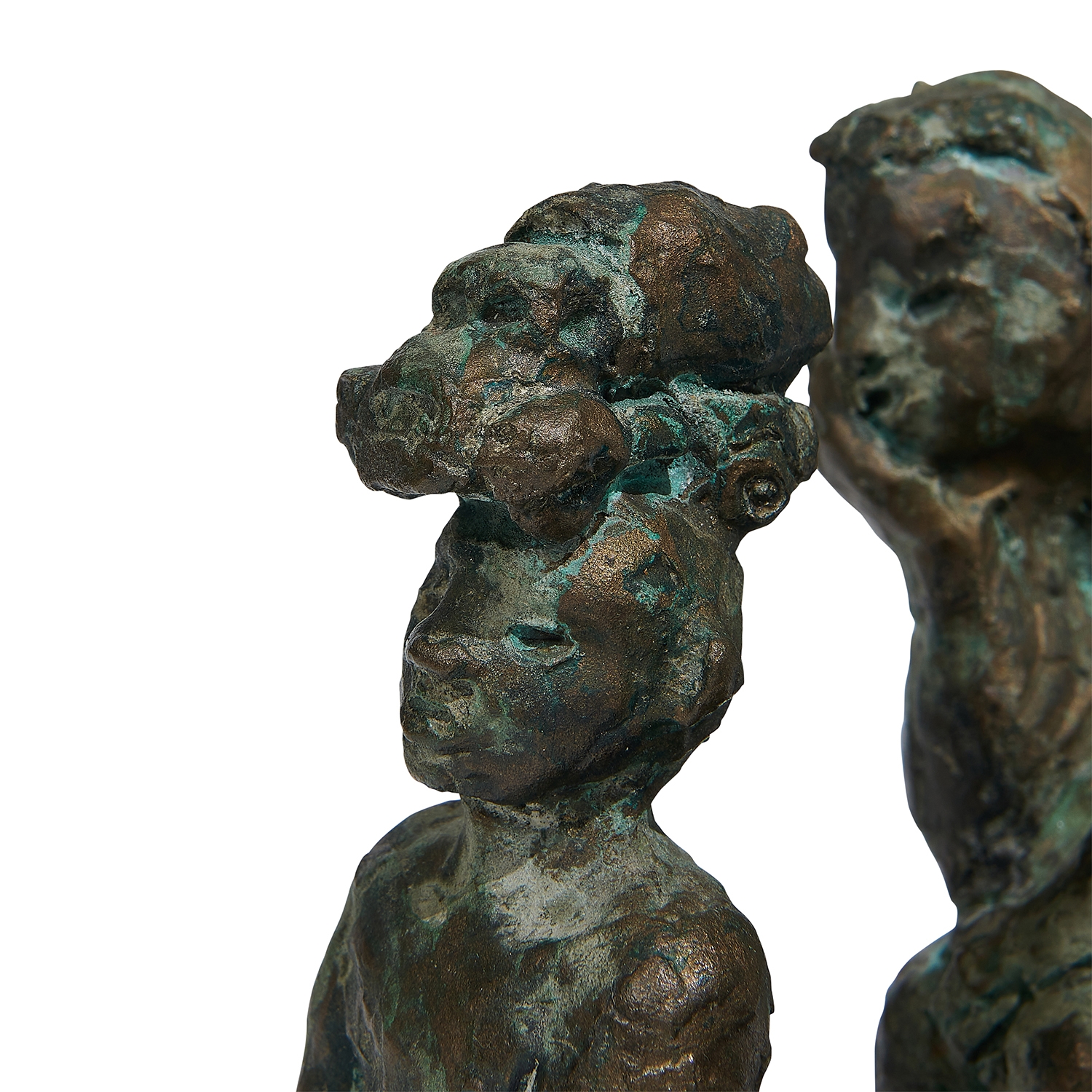 Artwork by Matt Freedman, People Watching (maquette) with framed photograph of People Watching, 1987 (in situ), Made of bronze
cast