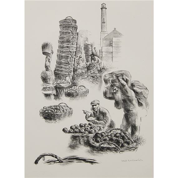 Warsaw Market by Louis Lozowick, 1936