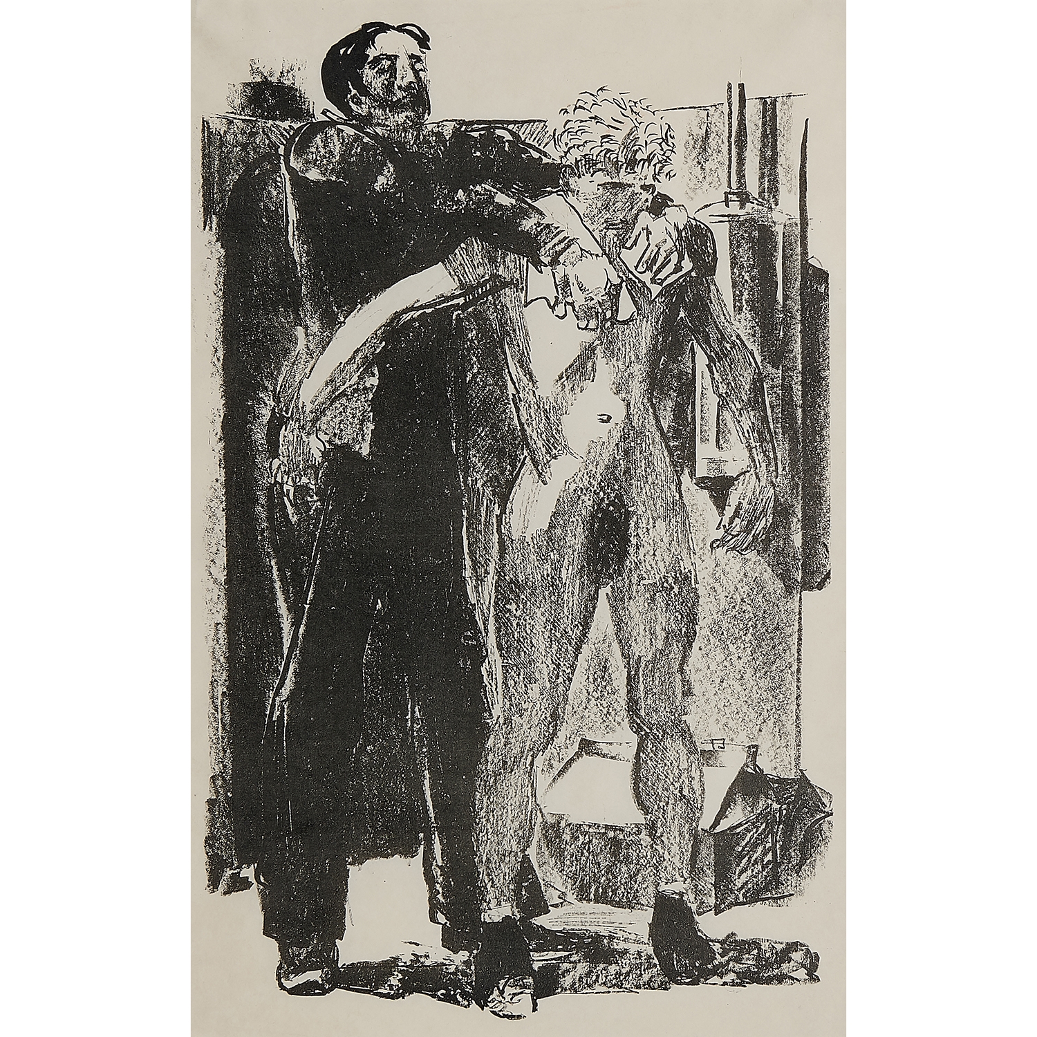 Robert Riggs | Boxer and Attendant (1933 - 1934) | MutualArt