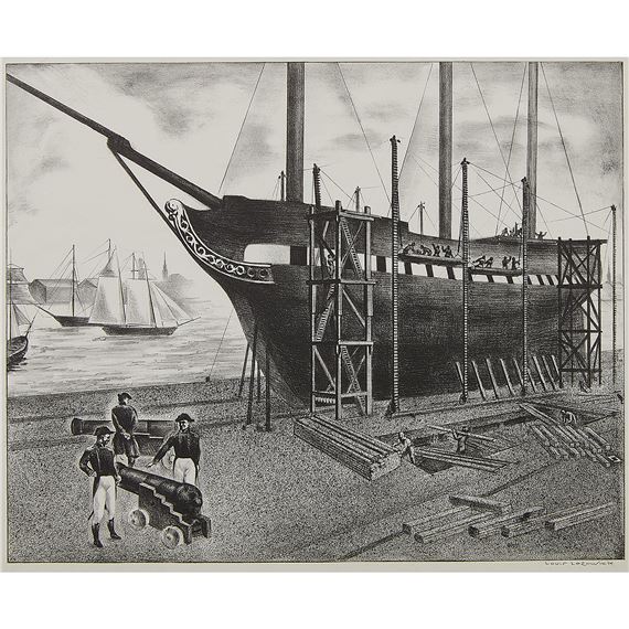 Ship Building by Louis Lozowick, 1936