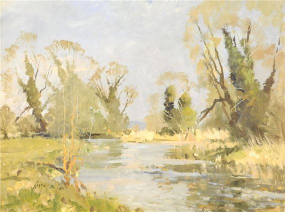 Trees by the Water by Edward Wesson, 1980