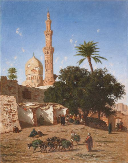 Mosque Abou Leila, Cairo by Narcisse Berchère