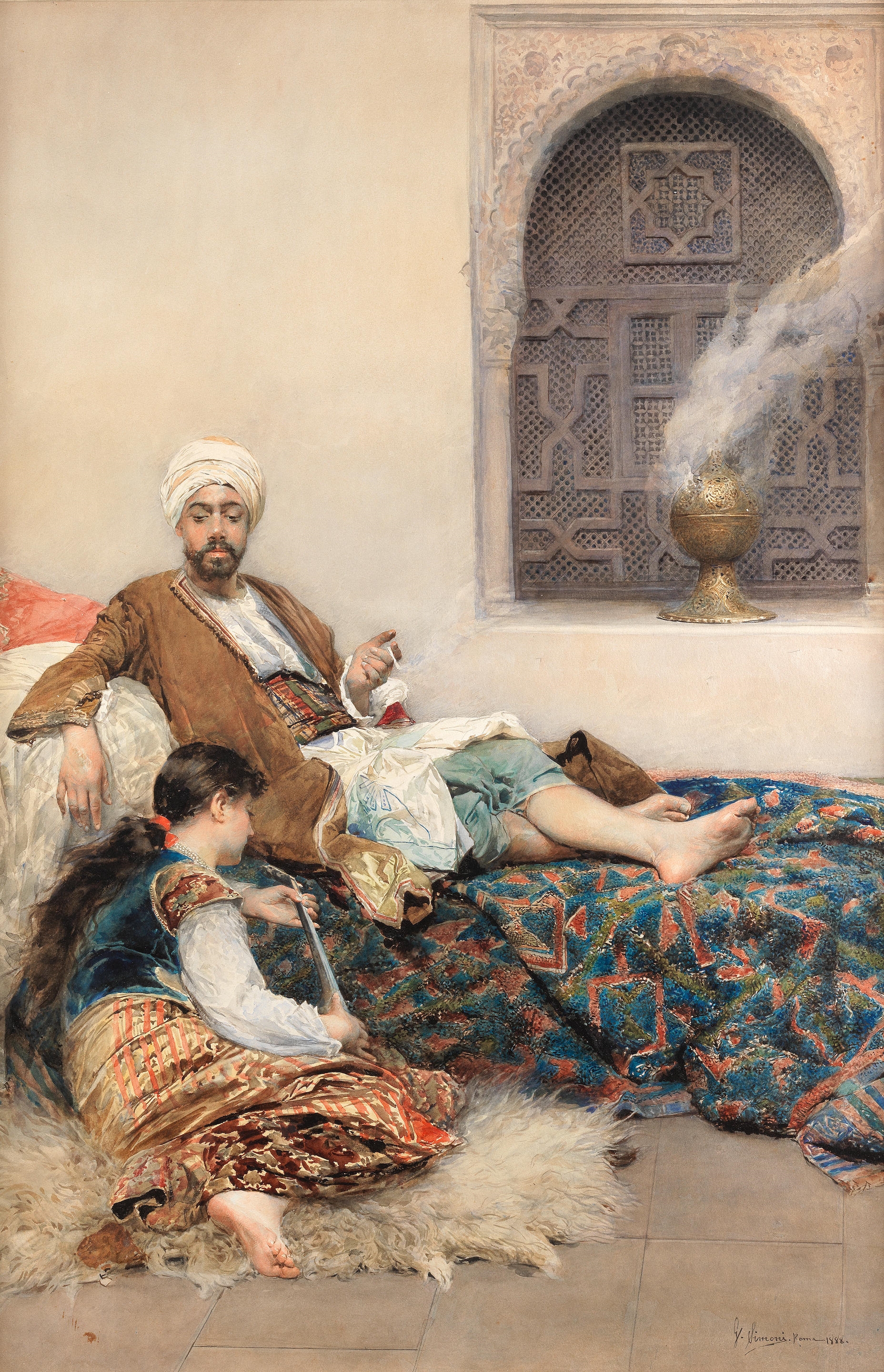 Gustavo Simoni | The favourite (1888) | MutualArt
