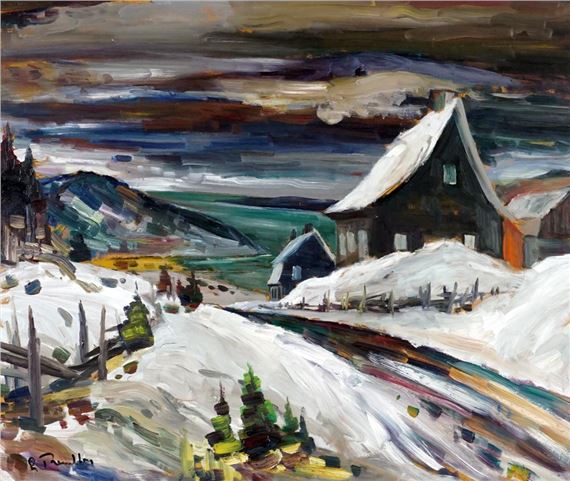 Vue sur Baie St.Paul by Louis Tremblay, 1975