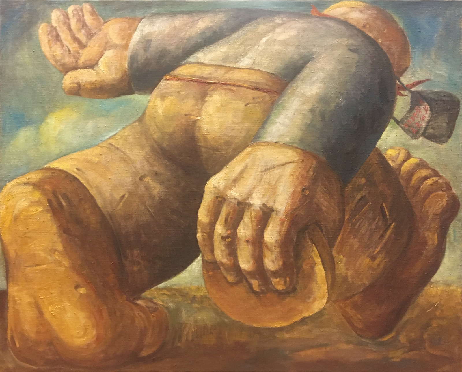 Artwork by Guan Jian, Land of Schooling, Made of oil on canvas