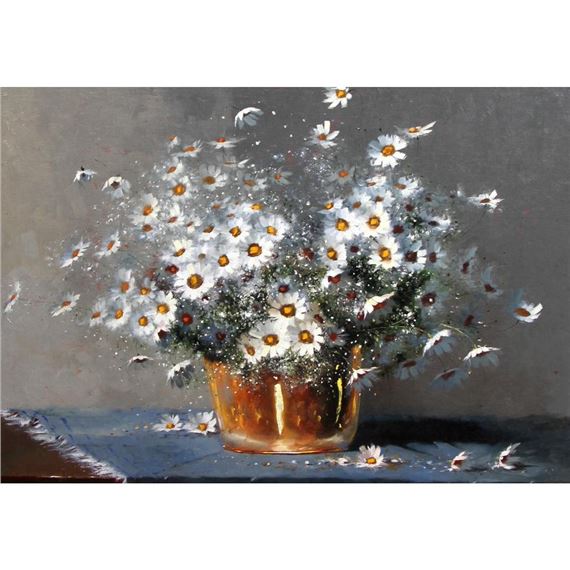 WHITE DAISIES by Hennie Griesel, 1981