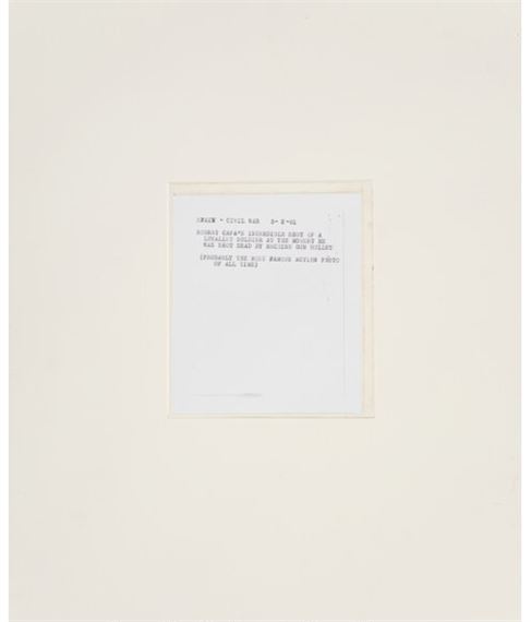 Robert Capa | The Falling Soldier | MutualArt