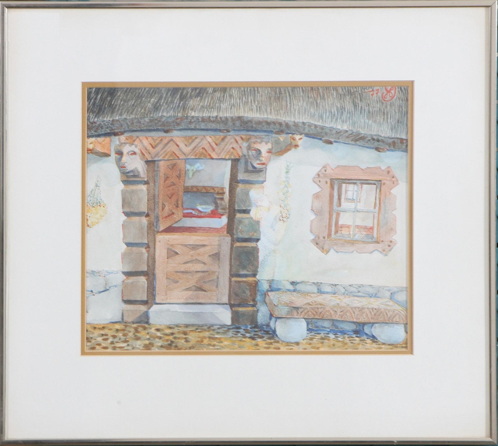 Artwork by Hardy Botha, THE FRONT DOOR, Made of watercolour on paper