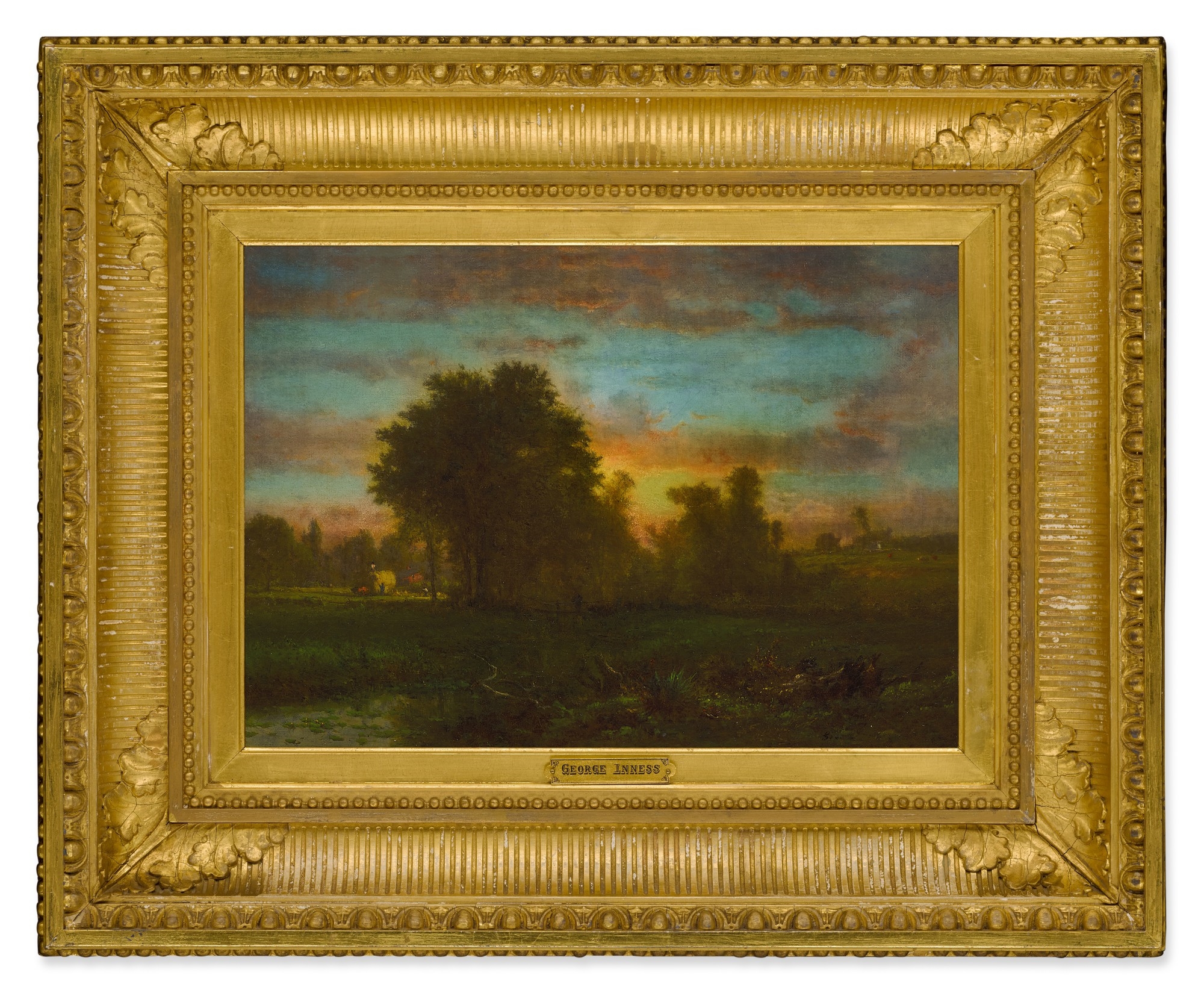 George Inness | Farm at Sundown (1863 - 1866) | MutualArt