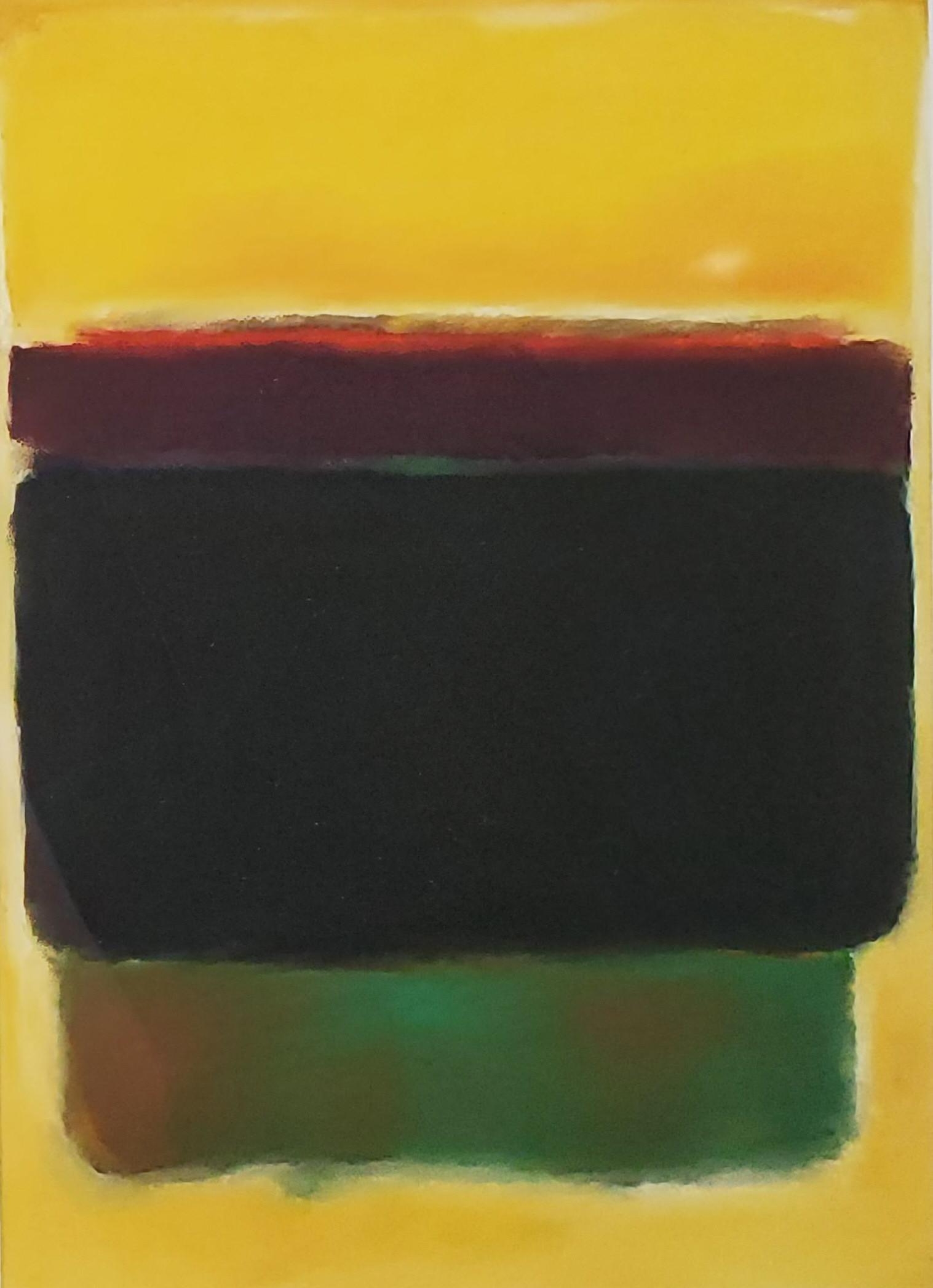 Artwork by Mark Rothko, Yellow Black, Made of Serigraph