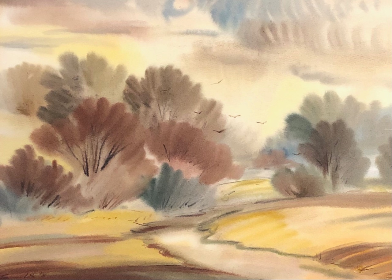 Artwork by Andrej Smolák, PO BÚRKE, Made of watercolor on paper