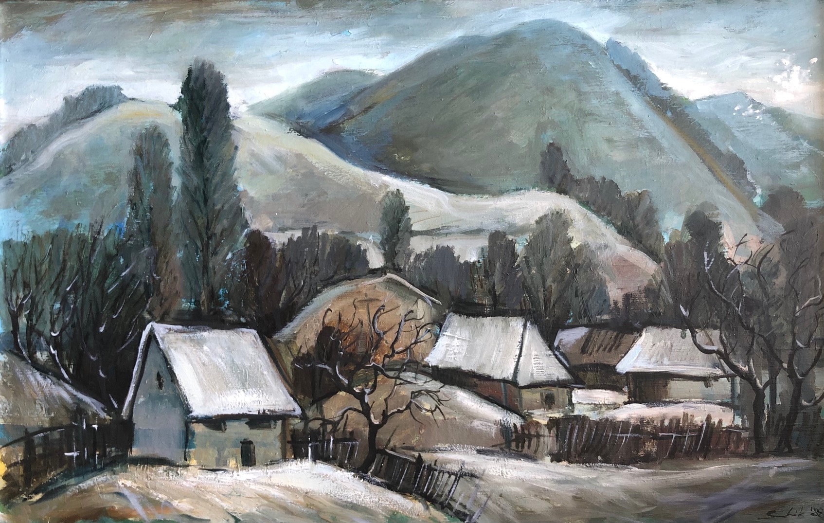 Artwork by Andrej Smolák, POD HOROU GARDORÁŇ, Made of oil on canvas