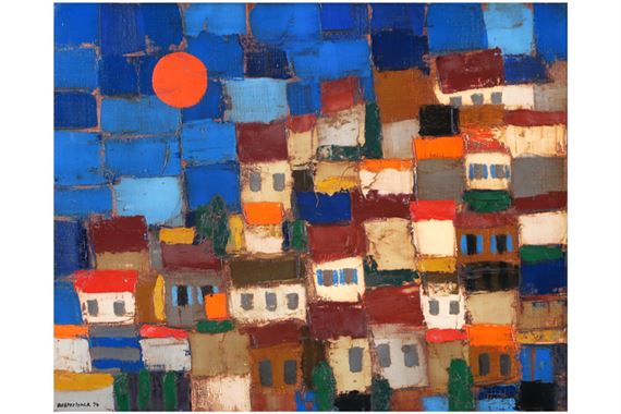 “Landschap” by Jean Oosterlynck, 1974