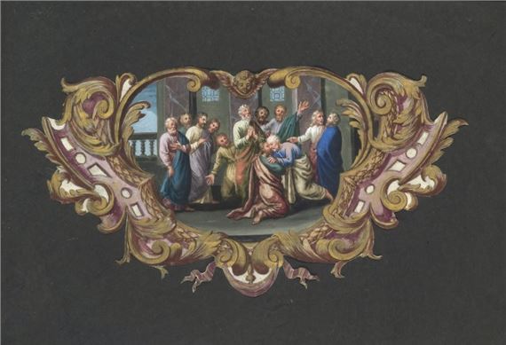 Jesus unter seinen Jüngern by German School, 18th Century