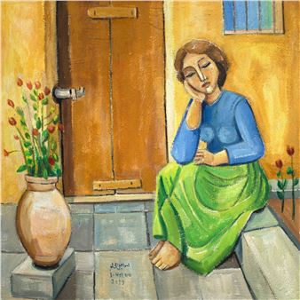 Seated Woman - Ismail El Helou