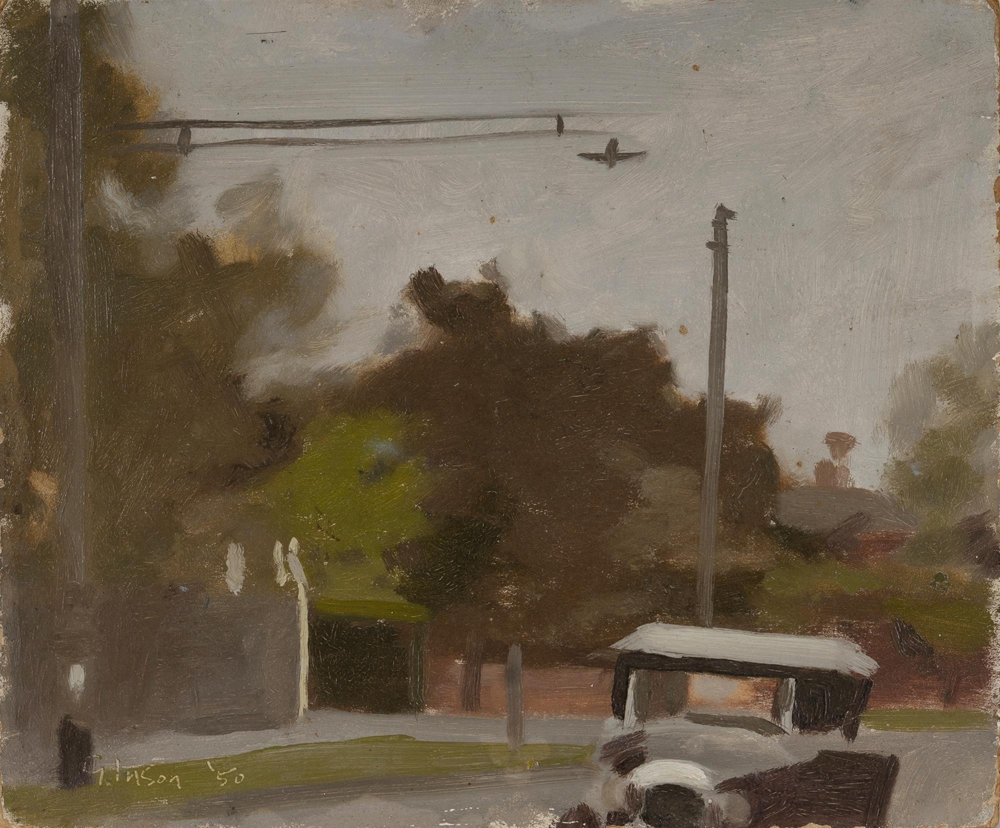 Graeme Inson | Street & Car (1950) | MutualArt