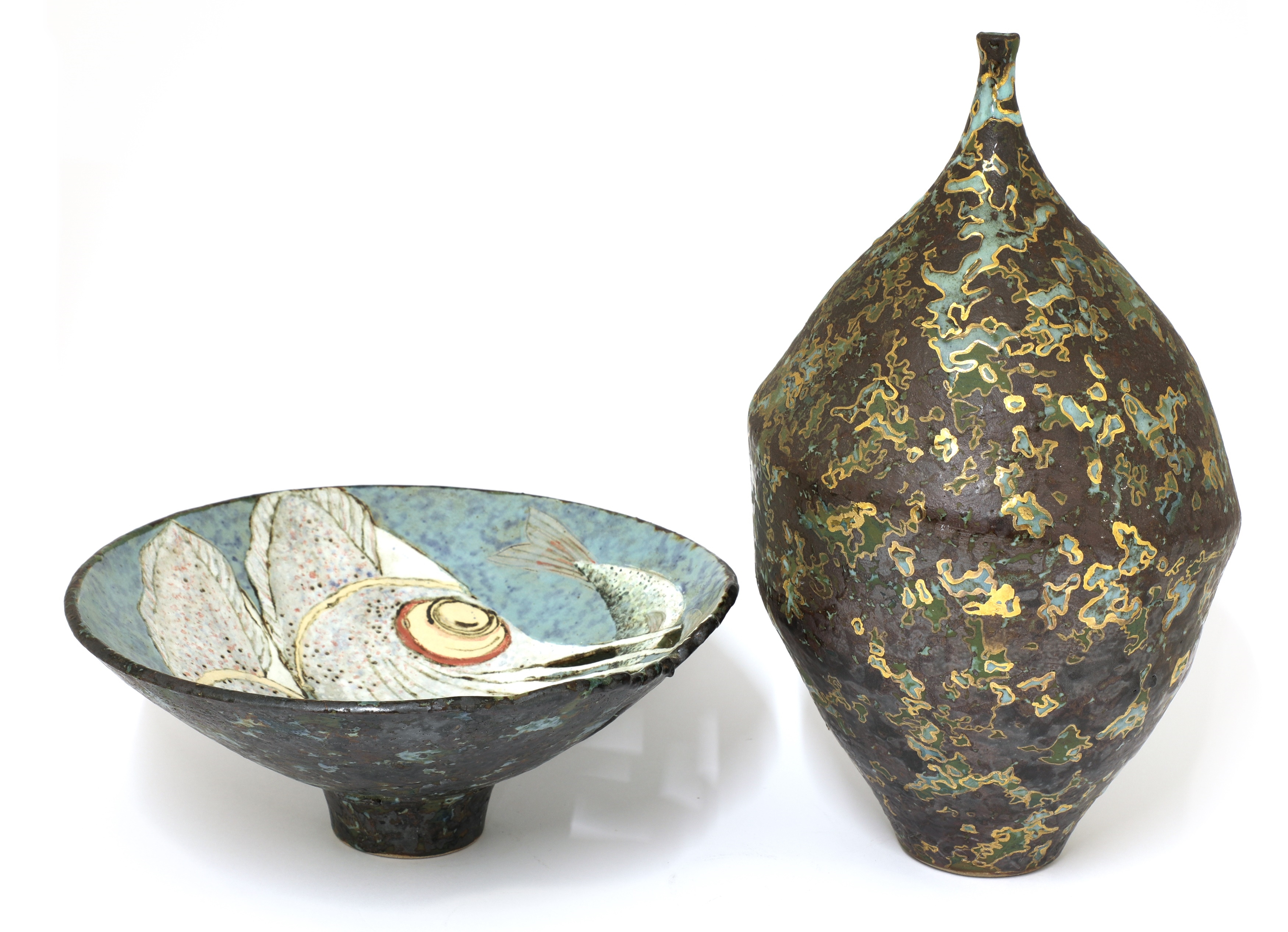 Roger Cockram | a glazed stoneware bowl the pierced conical bowl ...